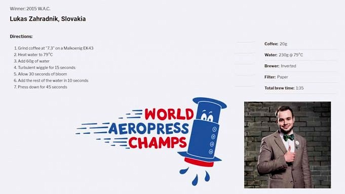 Aeropress-tips Van Aeropress Champions